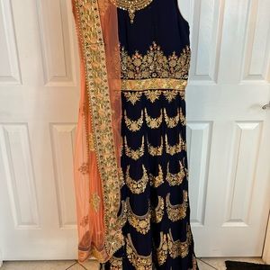 Anarkali with beautiful dupatta